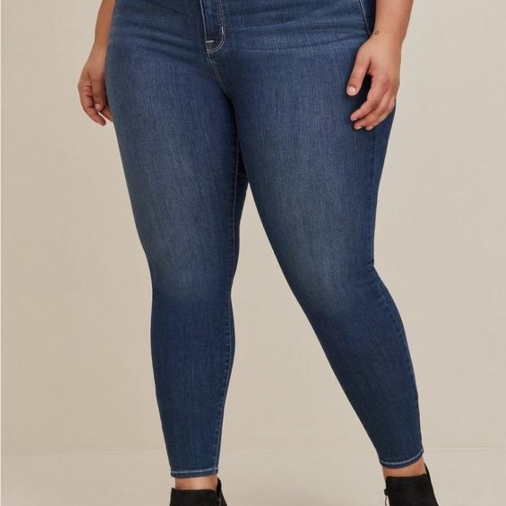 Torrid Dark Blue Sky High Skinny Jeans